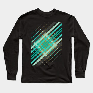 Geometric Vintage lineart abstract Long Sleeve T-Shirt